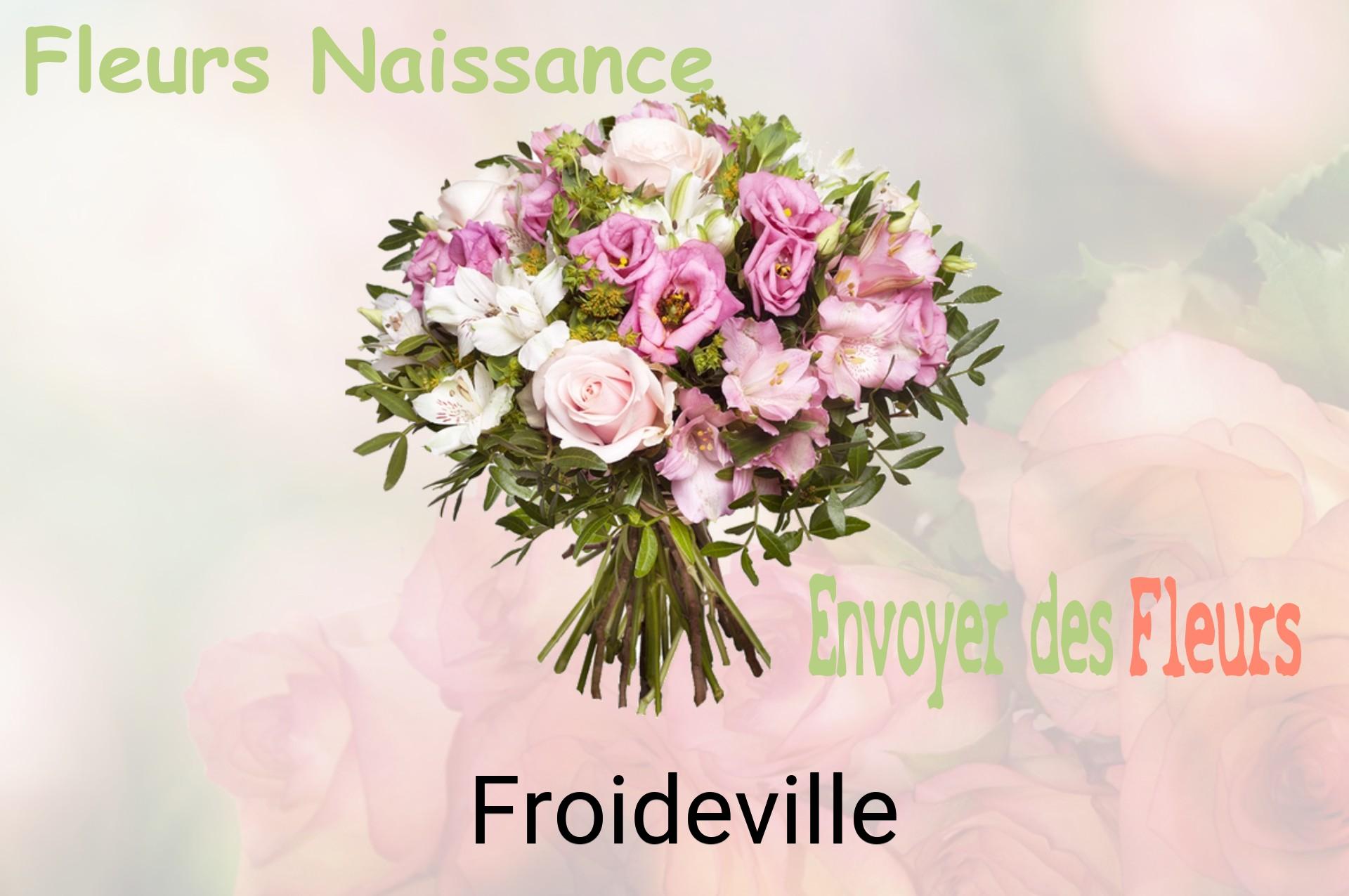 Bouquet de fleurs de naissance livré à Froideville